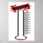Fundraising Goal Thermometer BLANK Goal Poster (Voorkant)