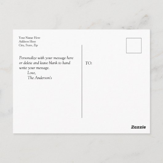 Fundraising Hartelijk dank, zand & zeeschelpen Briefkaart (Achterkant)