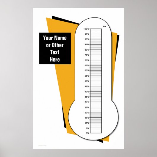Fundraising Thermometer in procenten Poster (Voorkant)