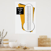 Fundraising Thermometer in procenten Poster (Keuken)
