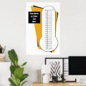 Fundraising Thermometer in procenten Poster (Thuiskantoor)