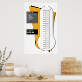 Fundraising Thermometer in procenten Poster (Keuken)