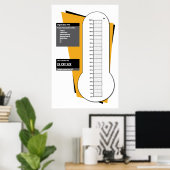 Fundraising Thermometer in procenten Poster (Thuiskantoor)