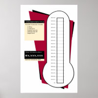 Fundraising Thermometer in rood - 20 secties
