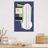 Fundraising-thermometer, inclusief datumkolom poster (Keuken)