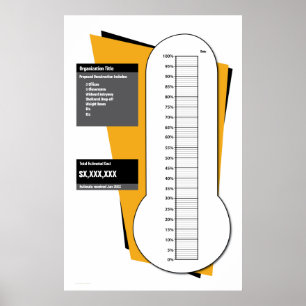 Fundraising Thermometer per percentage Poster