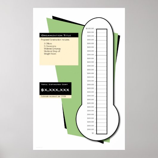 Fundraising Thermometer Poster (Voorkant)