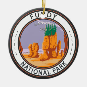 Fundy National Park Canada  badge Keramisch Ornament