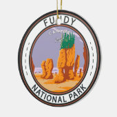 Fundy National Park Canada badge Keramisch Ornament (Links)