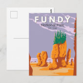 Fundy National Park Canada Travel Art  Briefkaart (Voorkant / Achterkant)