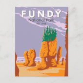 Fundy National Park Canada Travel Art  Briefkaart (Voorkant)