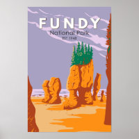 Fundy National Park Canada Travel Art 