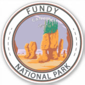 Fundy National Park Canada Travel Art Sticker (Voorkant)