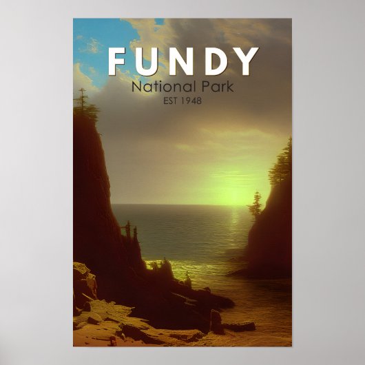 Fundy National Park Canada Vintage Kunst Poster (Voorkant)