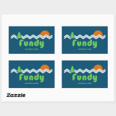 Fundy National Park Retro Rechthoekige Sticker (Vel)