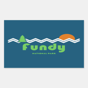 Fundy National Park Retro Rechthoekige Sticker