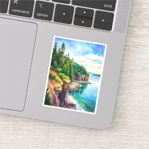 Fundy National Park Waterverf Schilderij Sticker