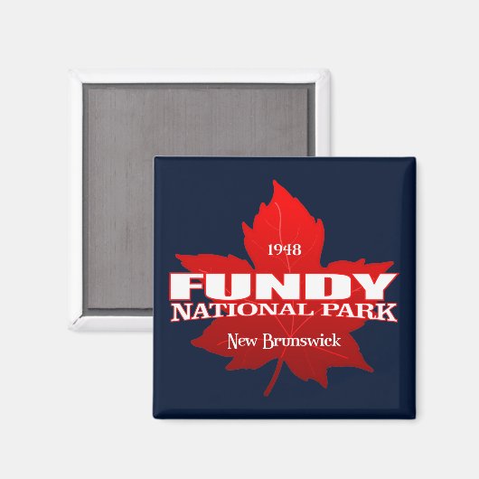 Fundy NP (esdoorblad) Magneet (Voorkant / Achterkant)