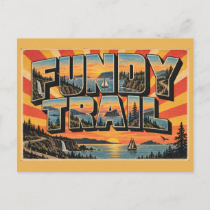 Fundy Trail NB Kustrit Bosbaai Kunst Briefkaart