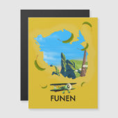 Funen, Denemarken kaart reisposter (Voorkant / Achterkant)