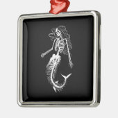 Funens Halloween Mermaid Skeleton Gift Cool Metalen Ornament (Links)