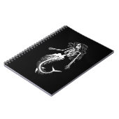 Funens Halloween Mermaid Skeleton Gift Cool Notitieboek (Linkerzijde)