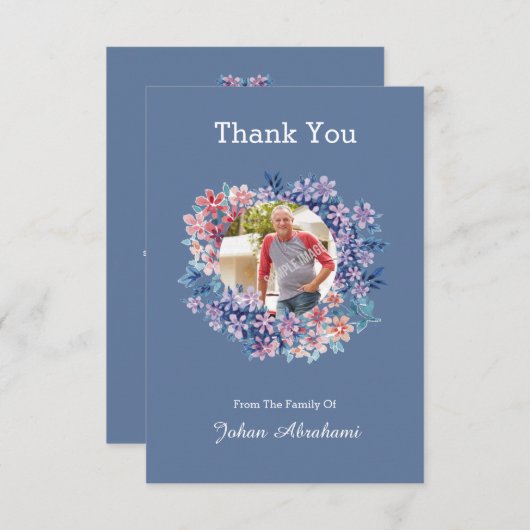 Funera Dank u voor uw fotokaart Bedankkaart (Voorkant / Achterkant)