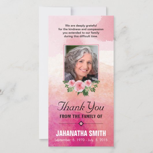 Funera Dankjewel Foto Kaart (Voorkant)