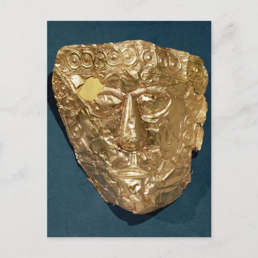 Funerair masker briefkaart (Voorkant)