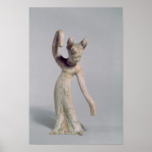 Funerair standbeeld van een danseres, Tang Dynasty Poster