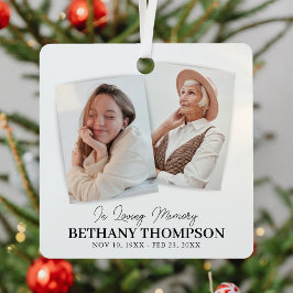 Funeral 2 Photo Memorial Tribution Metalen Ornament