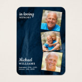 Funeral 3 Foto Blue Marble Memorial Prayer Kaart (Voorkant)