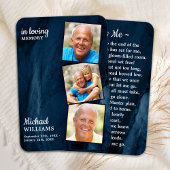 Funeral 3 Foto Blue Marble Memorial Prayer Kaart