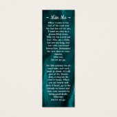 Funeral 3 Foto Memorial Prayer Bladwijzer Mini Visitekaartjes (Achterkant)