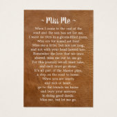 Funeral 3 Kaart van leder Memorial Prayer (Achterkant)