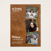 Funeral 3 Kaart van leder Memorial Prayer (Voorkant)