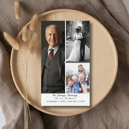 Funeral 3 Photo Sympathy Memorial Prayer Visitekaartje