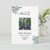 Funeral Announcement and Invitation Card Aankondiging (Staand voorkant)