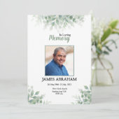 Funeral Announcement Card Aankondiging (Staand voorkant)