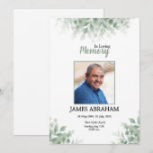 Funeral Announcement Card Aankondiging (Voorkant / Achterkant)