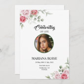 Funeral Announcement Card Aankondiging (Voorkant / Achterkant)