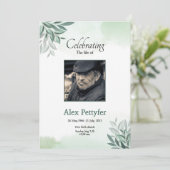 Funeral Announcement Card Aankondiging (Staand voorkant)