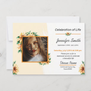 Funeral Announcement Card Aankondiging