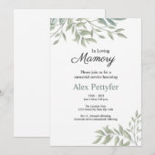 Funeral Announcement Card Aankondiging (Voorkant / Achterkant)