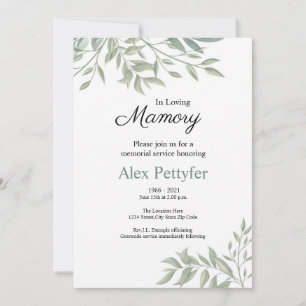Funeral Announcement Card Aankondiging