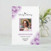 Funeral Announcement Card Aankondiging (Staand voorkant)