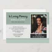 Funeral Announcement Card Kaart (Voorkant / Achterkant)