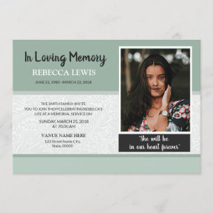 Funeral Announcement Card Kaart
