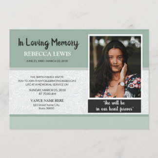 Funeral Announcement Card Kaart