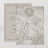Funeral Announding in loving Memory Tomstone Kaart (Voorkant / Achterkant)